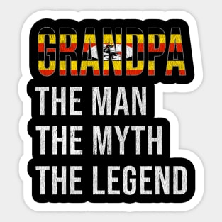 Grand Father Ugandan Grandpa The Man The Myth The Legend - Gift for Ugandan Dad With Roots From  Uganda Sticker